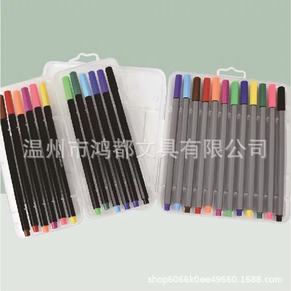 0.4mm Colorful Waterproof Ultra-Fine Needle Pen Comic Watercolor Student Drawing Hook Pen Set Special for Handwritten Newspaper