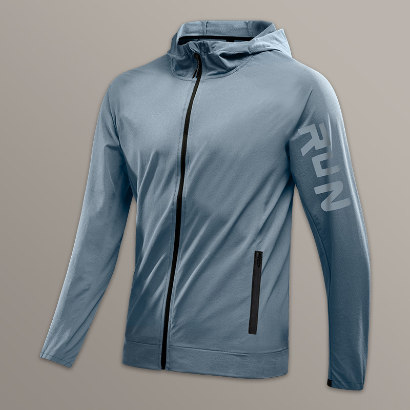 abrigo de hombre, chaqueta deportiva a prueba de viento y lluvia, entrenamiento de primavera, ropa de correr, primavera y otoño, chaqueta con capuz impermeable, secado rápido