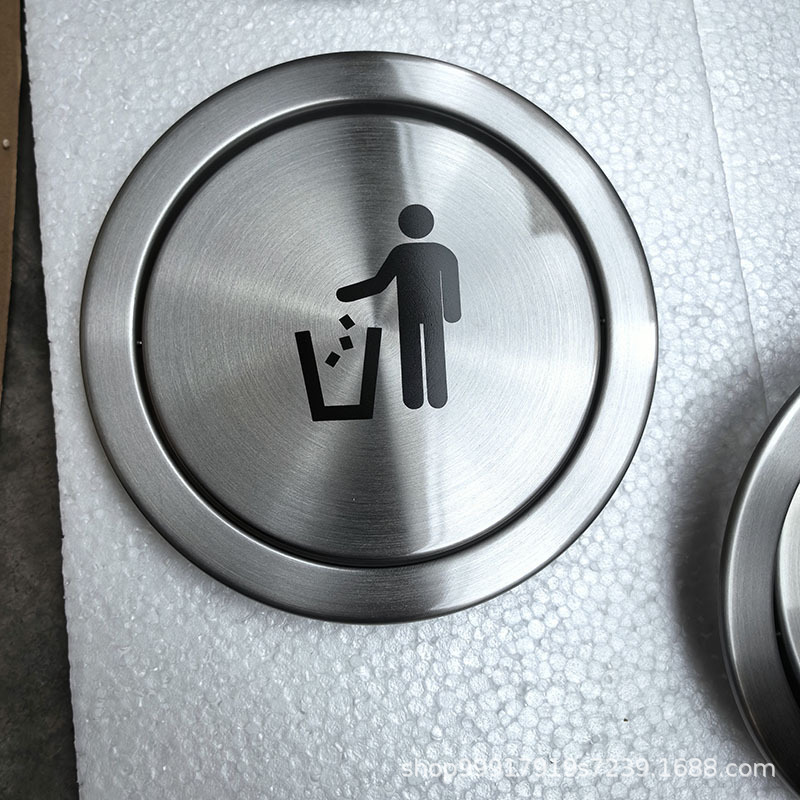 New Arrival Round Stainless Steel Countertop Embedded Trash Bin Lid Flip Cover Accessories Rocking Lid Kitchen Toilet Hidden New Arrival Round Stainless Steel Countertop Embedded Trash Bin Lid Flip Cover Accessories Rocking Lid Kitchen Toilet Hidden