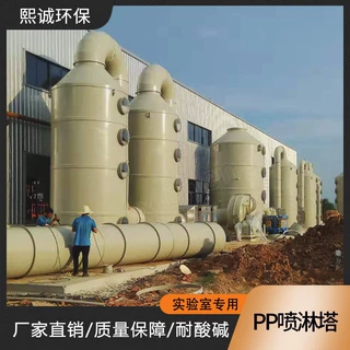 PP喷淋塔废气处理设备酸雾废气净化洗涤塔除臭除尘环保设备水淋塔
