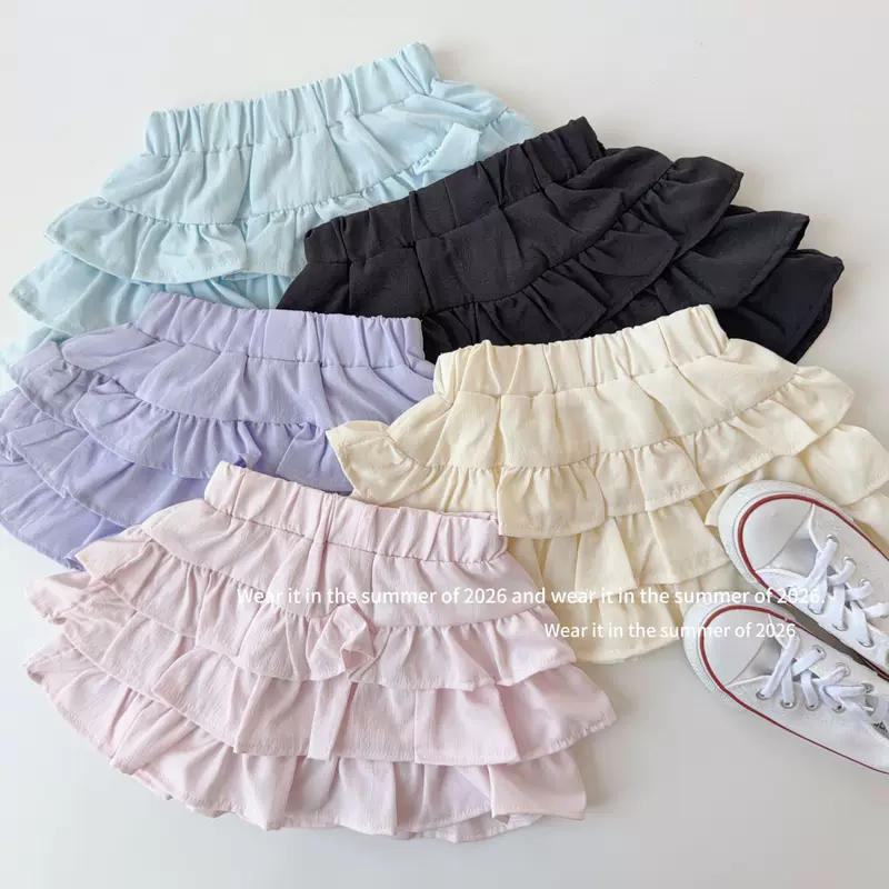 Мини-юбка (для девочек) A-line пачка, приталенная летняя юбка — размеры для 90–150 см, несколько цветов