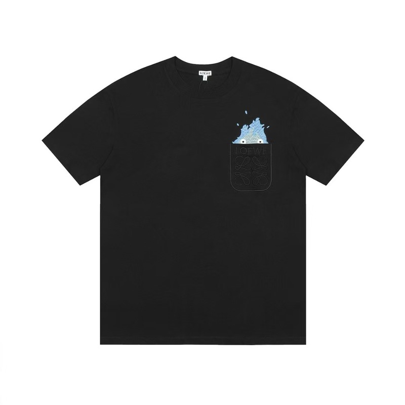 クロスボーダー羅家高品質刺繍ロゴゆるい半袖男女モデルカジュアルファッション百合tシャツ潮牌|undefined