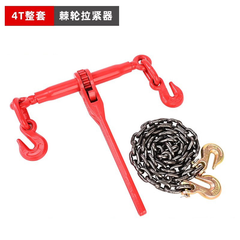 4톤 8.1m 세트 [10mm 체인] 래칫 더블 후크