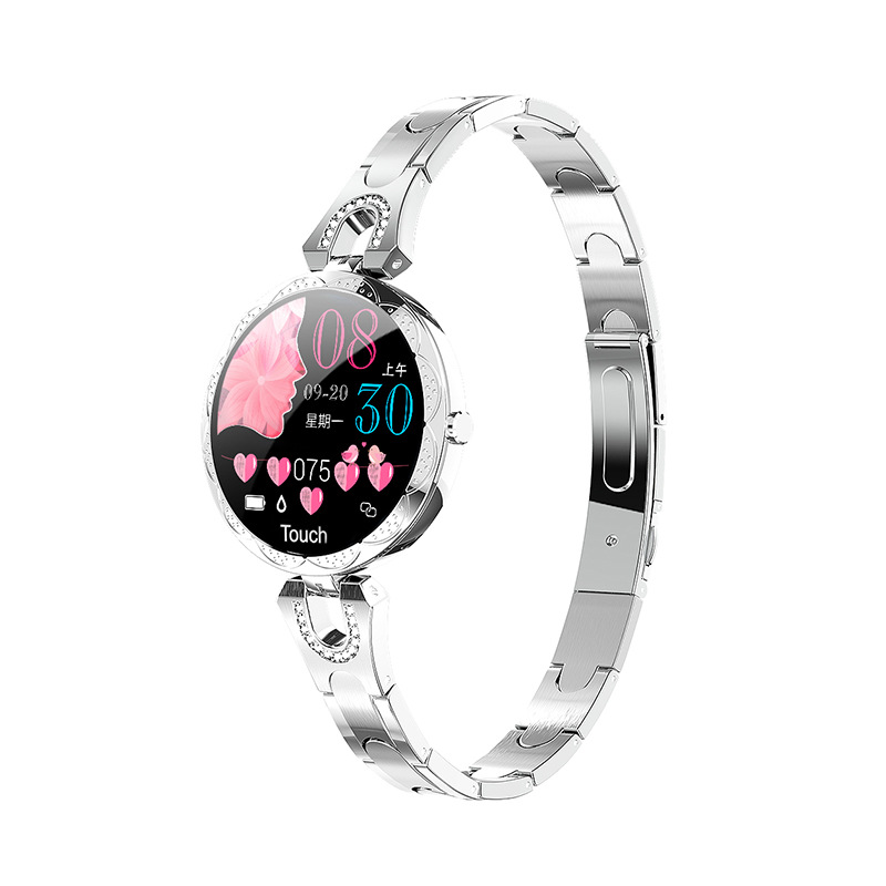 跨境新款AK15智能手錶時尚女神款IPS運動心率血壓血氧健康監測