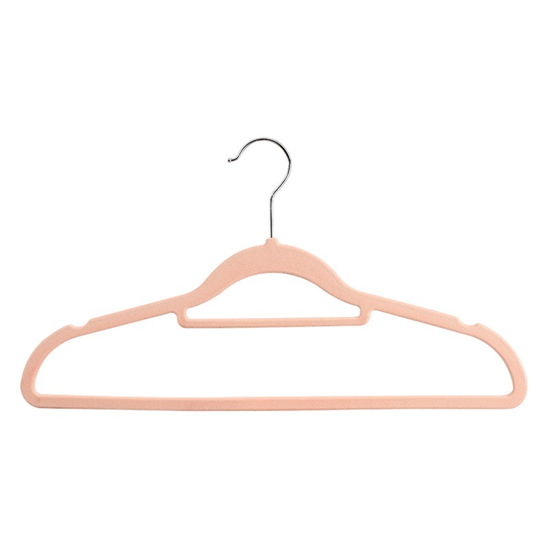 Colgador de ropa flocado, colgador de ropa sin costuras para hombros antideslizante para maestros, colgador de ropa para el hogar, soporte de ropa para niños ultrafinos Almacenamiento de guardarropa