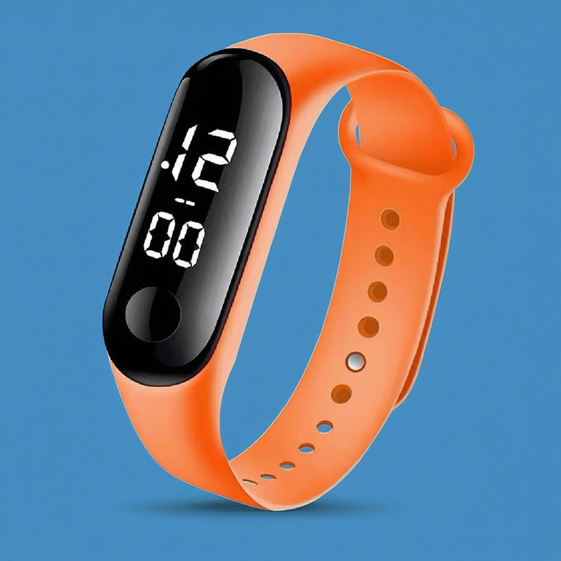 Luminous Function, Fashionable and Trendy Student Electronic Watch, Men's and Women's Watch, Time-Keeping, Good-Looking, Solid Color Model, Campus Style