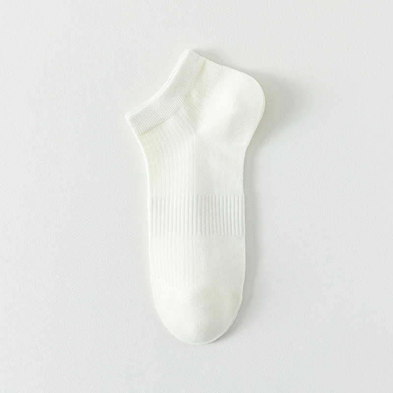 Medias de barco de malla de algodón sólido para mujeres primavera y verano sin costuras calcetines de cabeza para mujeres envases independientes calcetines al por mayor