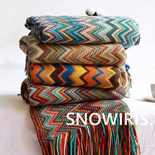 波西米亚毯子沙发毯子ins风沙发毯盖毯针织毯办公室午睡毯彩虹毯