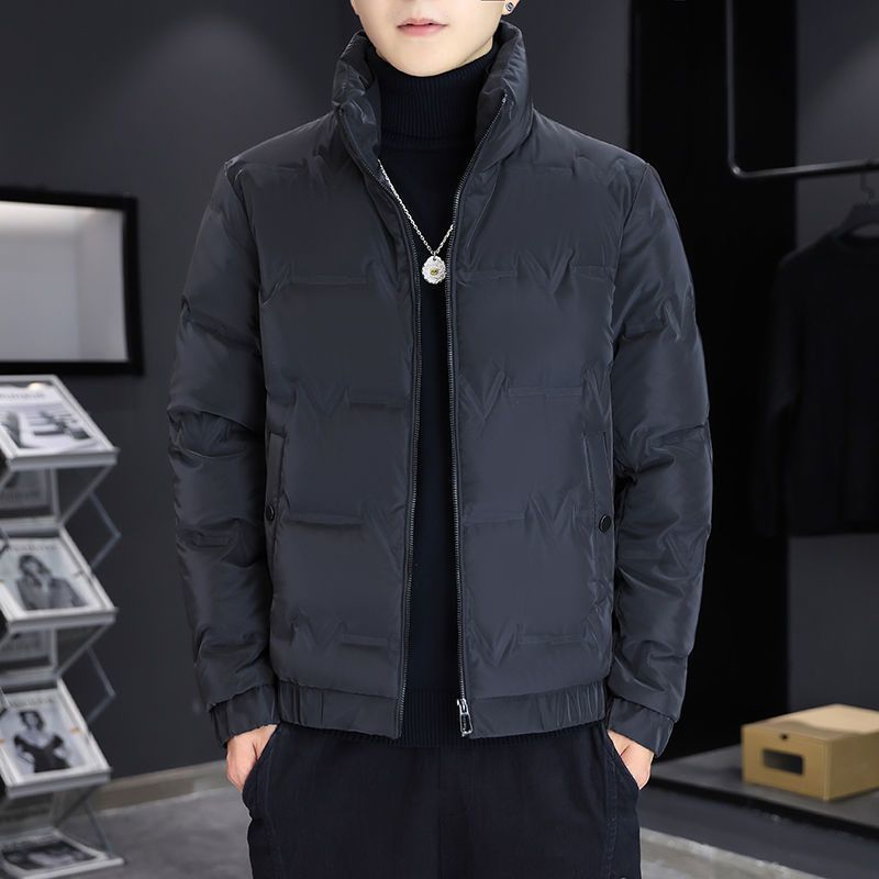 Men's light and thin velvet fashionable short keep warm casual down…