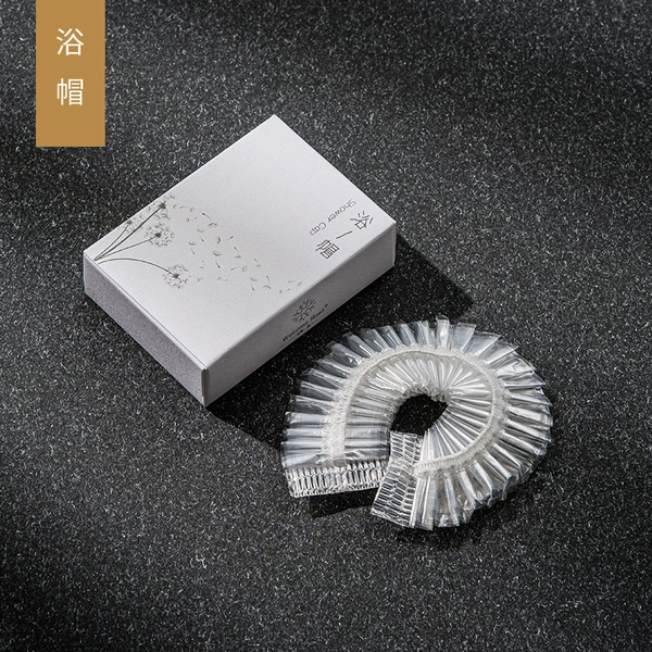 Special white paper box shower cap