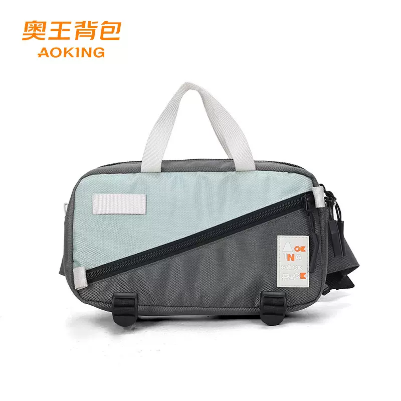 AOKING手提短途旅行包出差涤纶斜跨包男休闲批发分销运动包腰包
