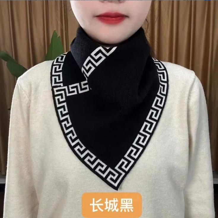 Cuello de Bufanda Triangular para Mujer de Tejido, A Prueba de Viento, Térmico, para Otoño e Invierno