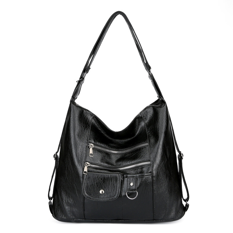 Transfronterizo nuevo bolso de las mujeres de la PU de la moda europea y americana mochila retro de las mujeres simple casual multi-funcional de las mujeres