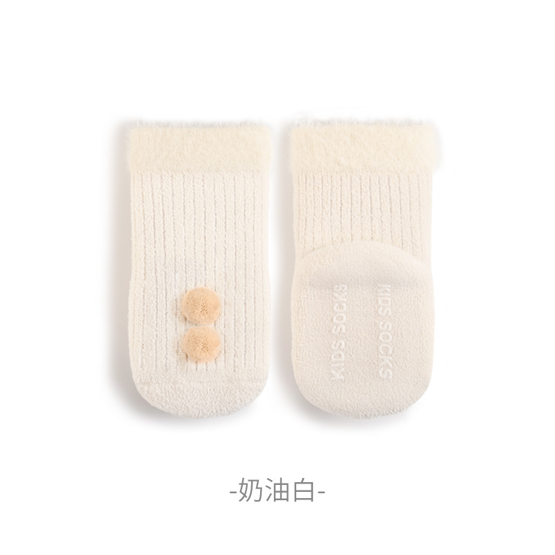 Calcetines de recién nacidos otoño-invierno más calcetines de lana para niños de color sólido, calcetines calientes para bebés y niños pequeños image 7