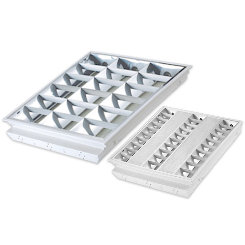 LED grille light panel T8 single double three tube 600*600 embedded…