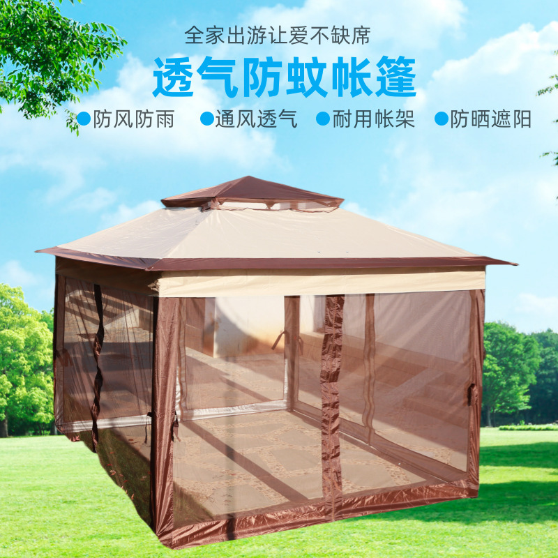 Outdoor market stall pavilion commercial four-corner awning night market folding rainproof sunscreen parking anti-mosquito