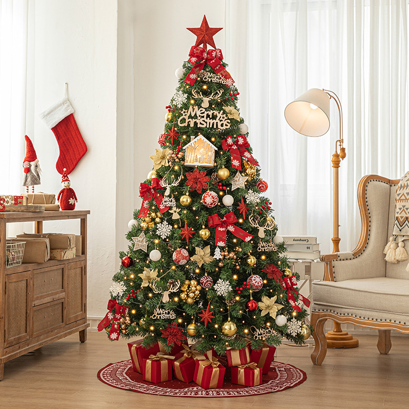 Nuevo árbol de Navidad doméstico de lujo ligero ins viento árbol de simulación luminoso decoración de Navidad adornos de suelo