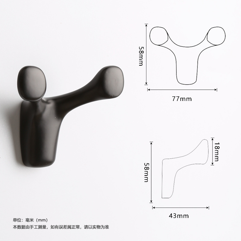 Ropa de armario gancho solo gancho de estilo europeo gancho de pasillo gancho de ropa colgante de pared gancho de pared-gancho de llave libre