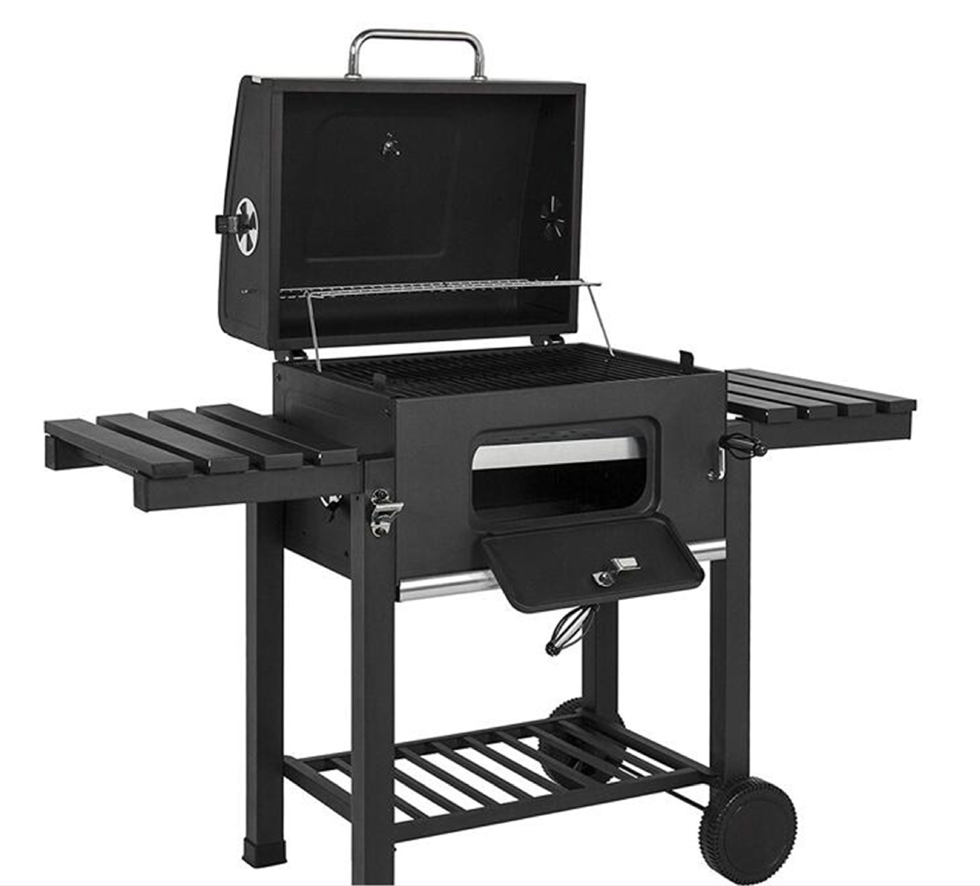 双侧台板大方盒炉打开