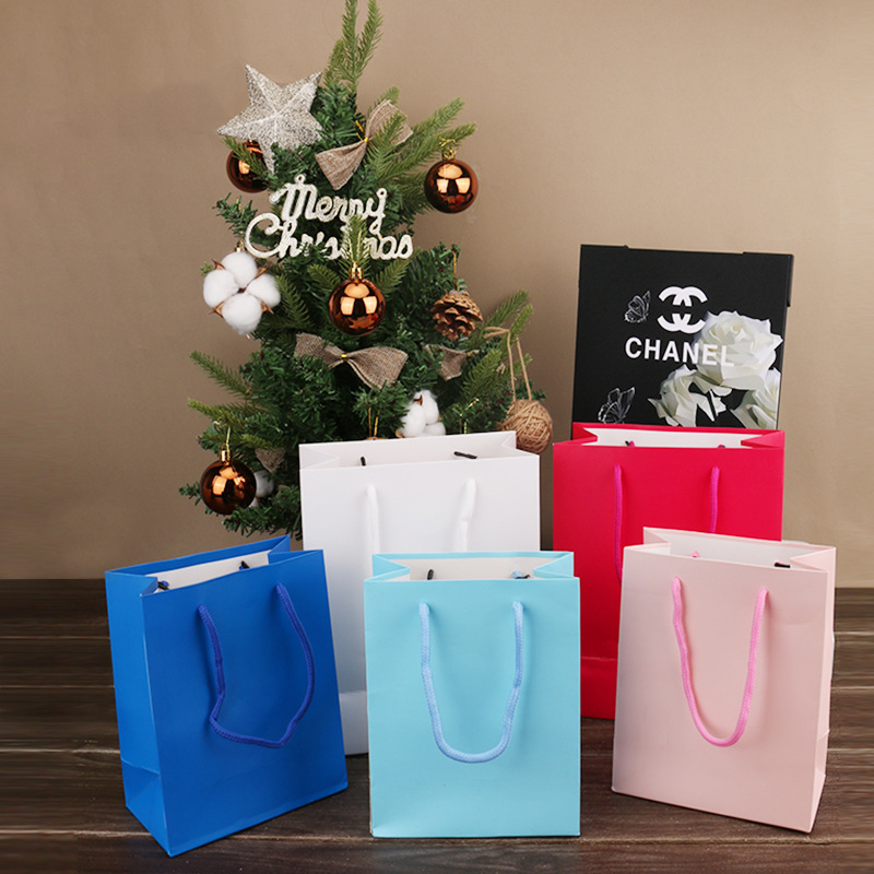 便携手拎礼品折叠购物袋 加厚大容量手提购物袋 纸袋手提袋现货