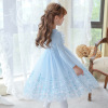 Long small princess costume, skirt, nail sequins, autumn children's dress