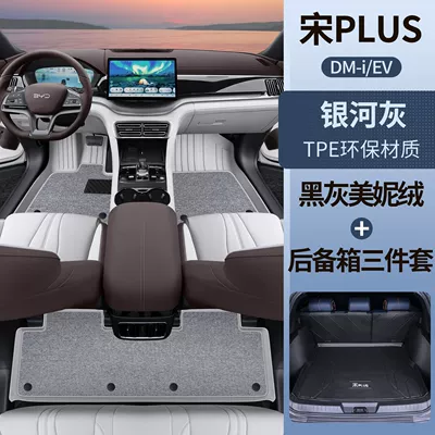 Mats Surrounding Song Plus Dmi/Ev — Universal Foot Pad - galaxy-gray-tpe-foot-pad-gray-minnie-velvet-main-pad-three-piece-set-song-plusdmi-upgraded-model