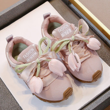 女童玩偶运动鞋防滑软底春秋新款儿童跑步鞋时尚系带中大童阿甘鞋