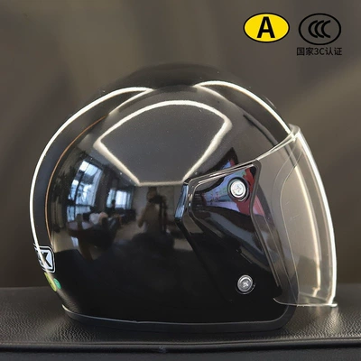 3C certified electric motorcycle helmet for Motosiklet dəbilqələri - glossy-black-3c-certified-anti-fog-high-definition