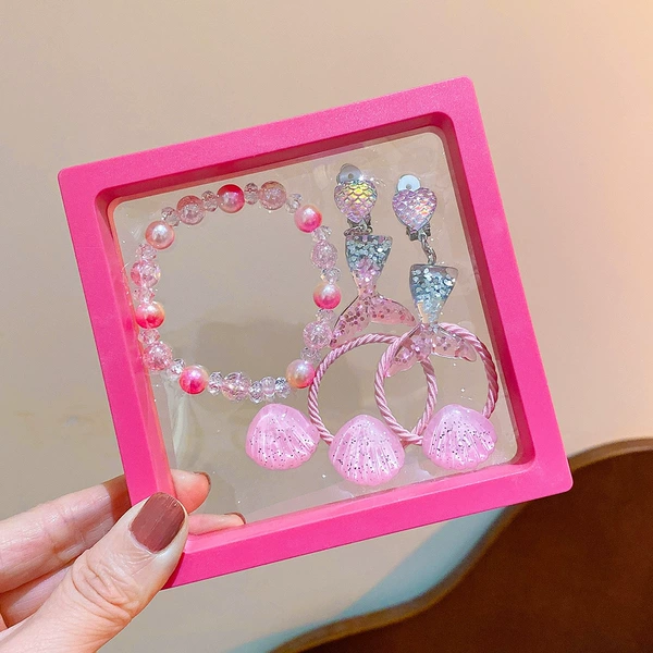 2#pink shell fish tail 5 -piece set [Including box]