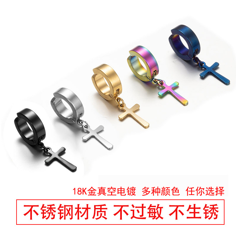 Golden ear clips stainless steel