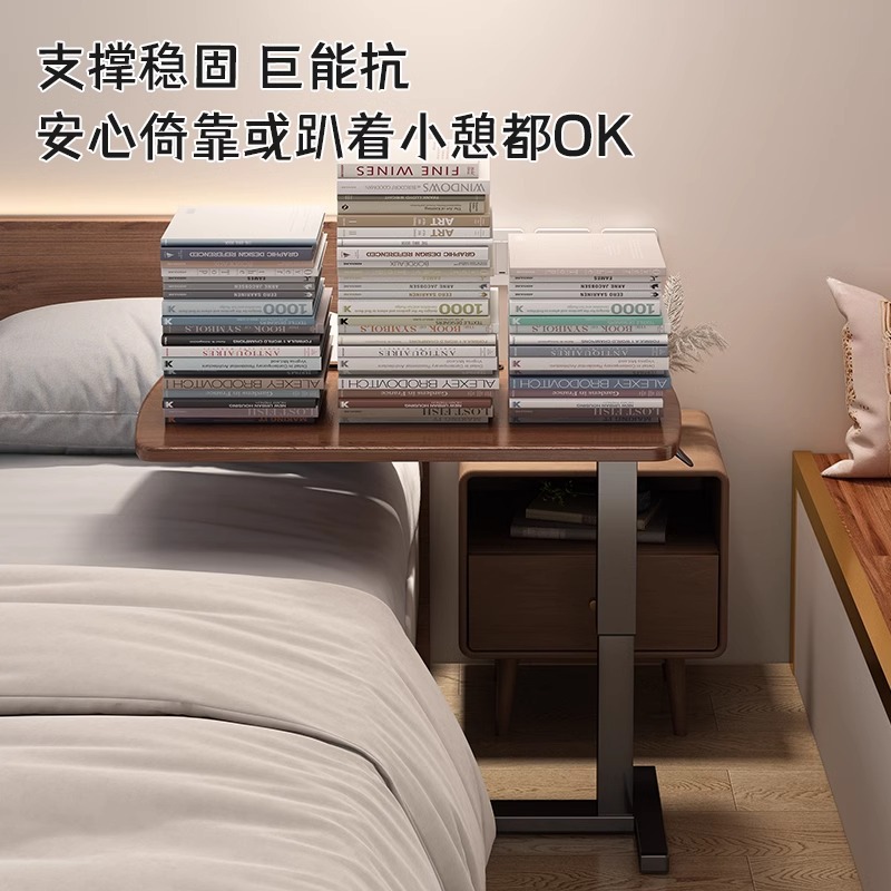 Mesa de computadora elevadora móvil, sofá doméstico, escritorio plegable pequeño para varios dormitorios, mesa de estudio al lado de la cama neumática