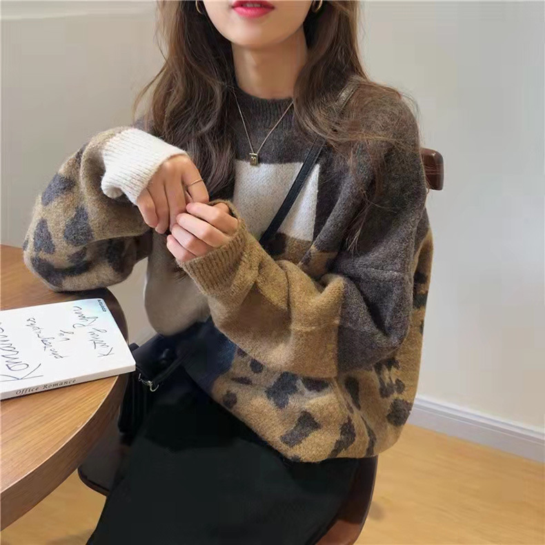 Korean chic autumn and winter knitted sw...