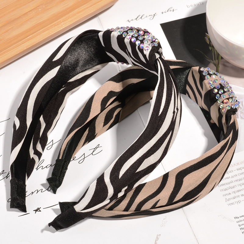 Stripes Fashion Rhinestone Headband display picture 5