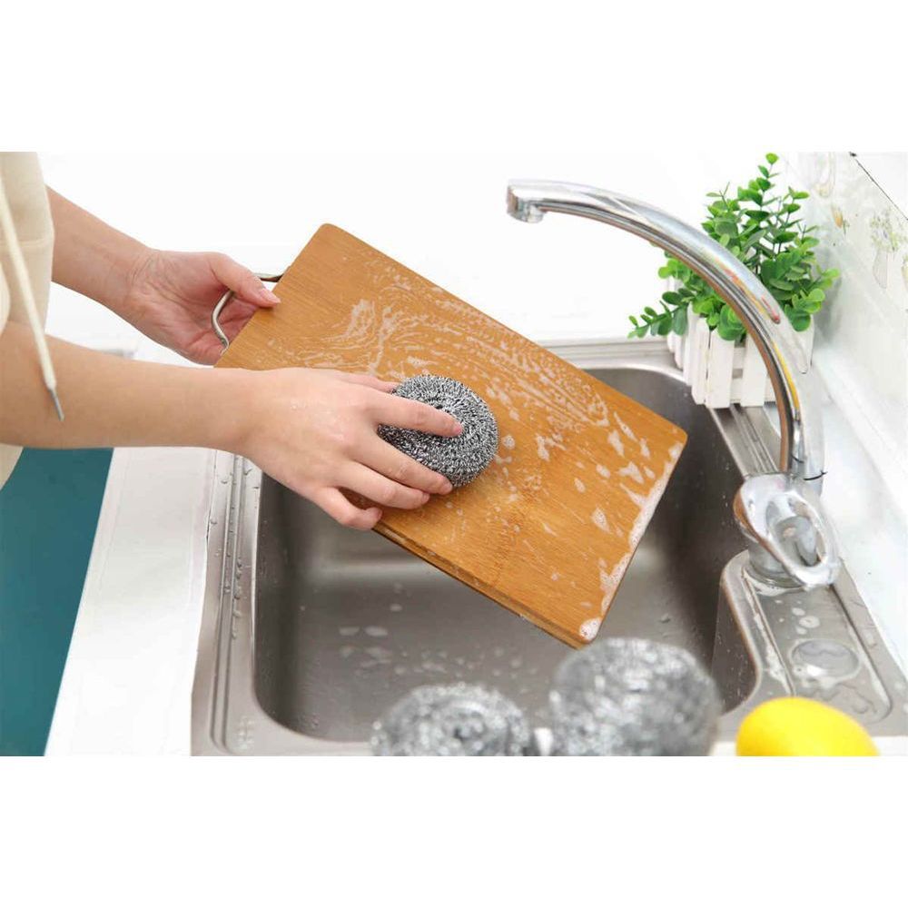 Household steel wool ball kitchen dishwashing ball stainless steel cleaning ball brushing pot without falling slag extra large independent packaging