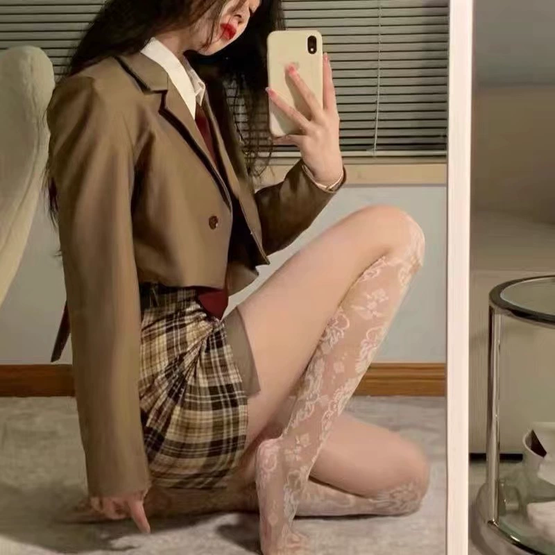 Ретро элегантное сексуальное тонкое милое белое колготки в стилеLolita