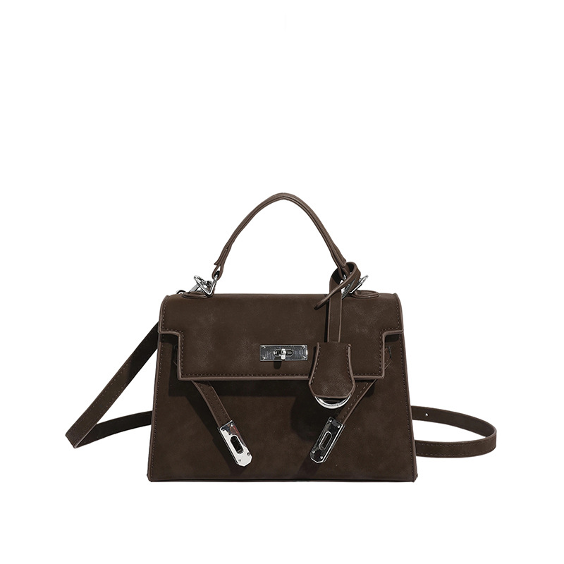Bolso de mujer 2025 nuevo cross-border de seda retro mochila de textura alta extranjera Kelly bolso de mano pequeño