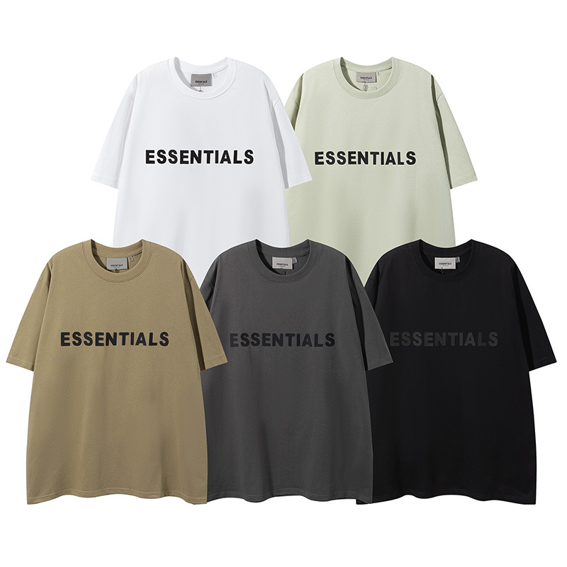 thumbnail for European and American ESSENTIALS fashion brand FOG summer cotton T-shirt men and women with short sleeve couples half sleeve jacket wholesale