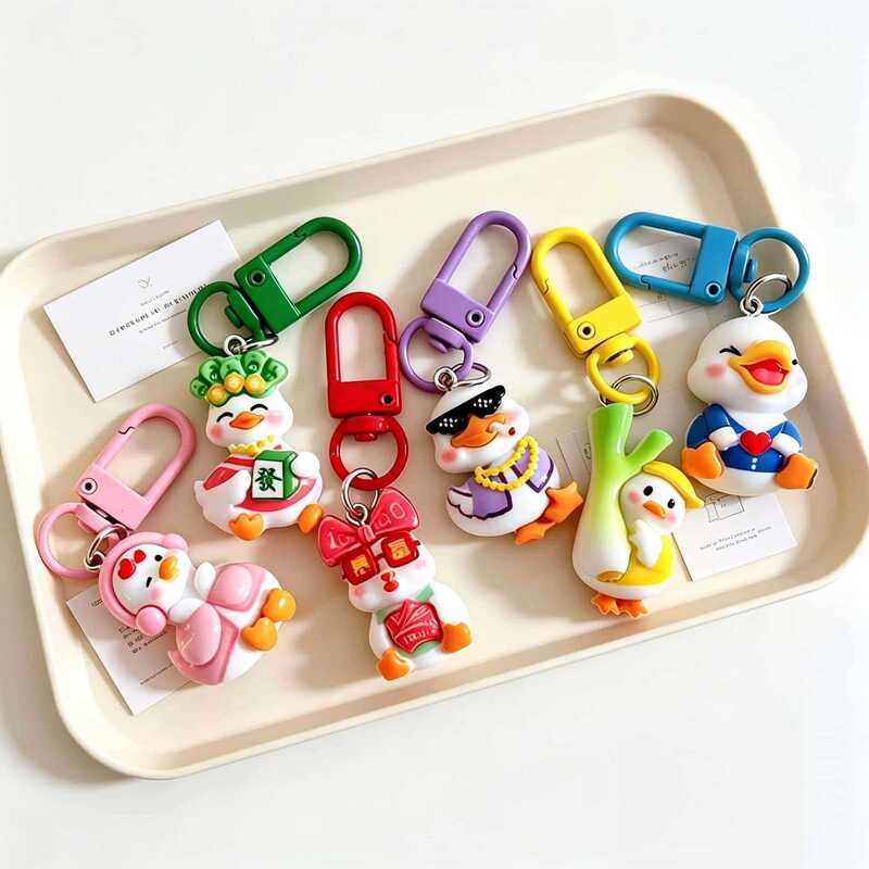 Creative colorful M97 cute cartoon duck keychain, a student backpack accessory, a gift for best friends, available for wholesale Creative colorful M97 cute cartoon duck keychain, a student backpack accessory, a gift for best friends, available for wholesale