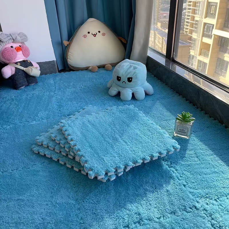 Alfombrilla piso con costuras pelusa arrastre el dormitorio s alfombras espuma cortables