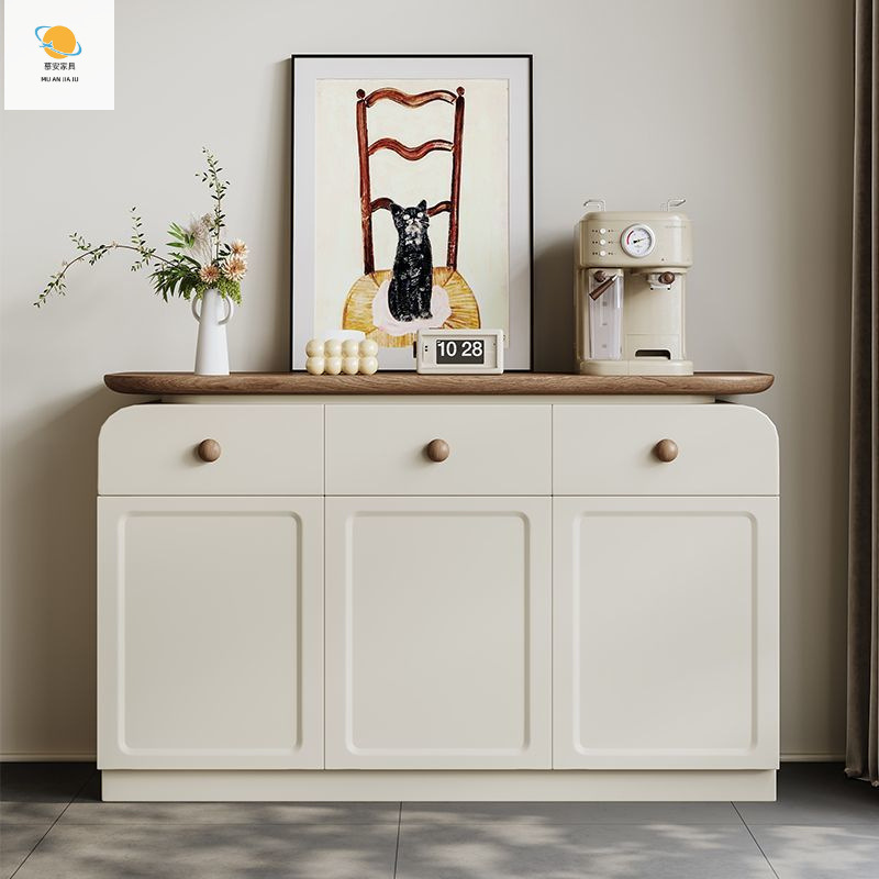 Walnut Chest of Drawers Small Apartment Retro Solid Wood Mid-Century Style Sideboard 2025 New Wall-Mounted Integrated Storage Cabinet