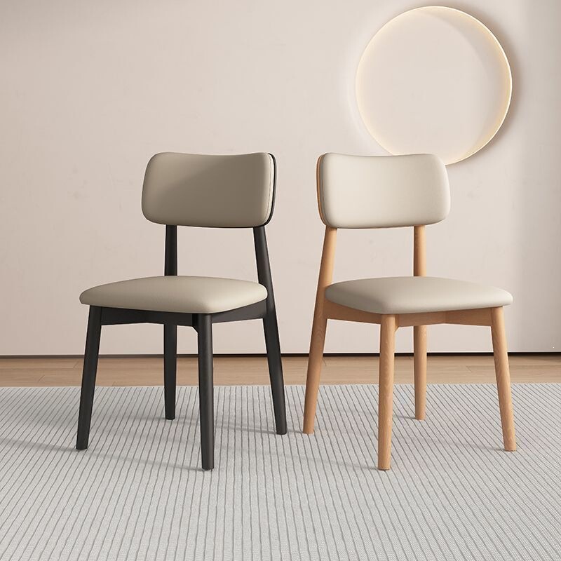 Cream-Colored Trendy Dining Chair, Fashionable and Creative Dining Table and Chair Set, Designer Home Dining Chair, Light Luxury High-End Upholstered Chair