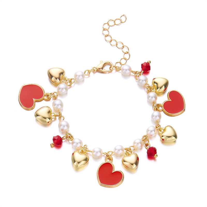 Elegantes Perlenarmband Mit Kristall Früchte Anhänger_voghion.com