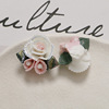 Ceramics, fashionable elegant universal earrings, hair accessory, pendant, flowered