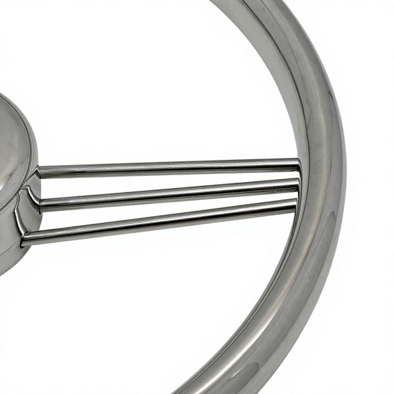 Three-spoke stainless steel 304 ship steering wheel, yacht rudder wheel, marine steering wheel