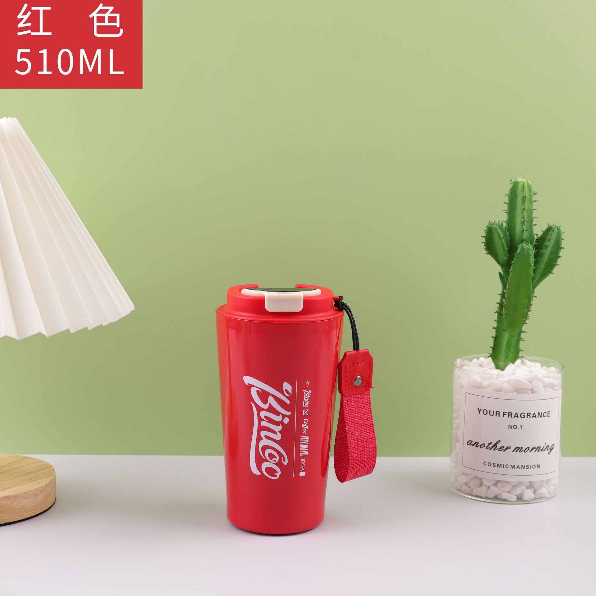 Creativo nuevo 304 acero inoxidable aislamiento térmico taza de café portátil cuerdas de transporte oficina al aire libre taza de agua de café