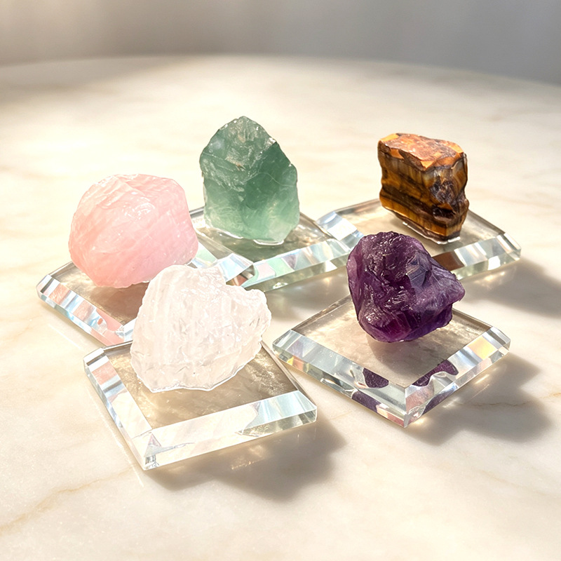 organic natural ore with amethyst