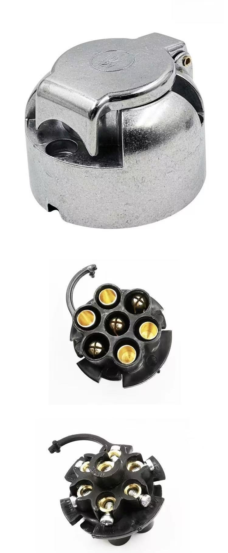 European Standard 7P Round Bottom Aluminum Alloy Socket Truck Interface Rv Power Cord Socket Connector