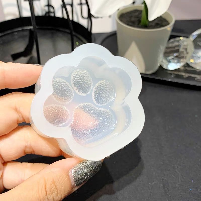 Carne de diamante garra gato cristal epoxi molde silicona Quicksand hueco del diamante garra DIY hecho a mano
