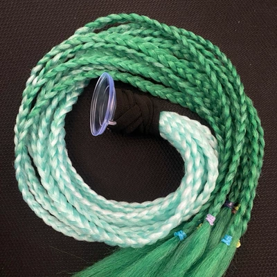 Helmet Suction Cup Dreadlocks: Motorcycle wheel hub - light-green