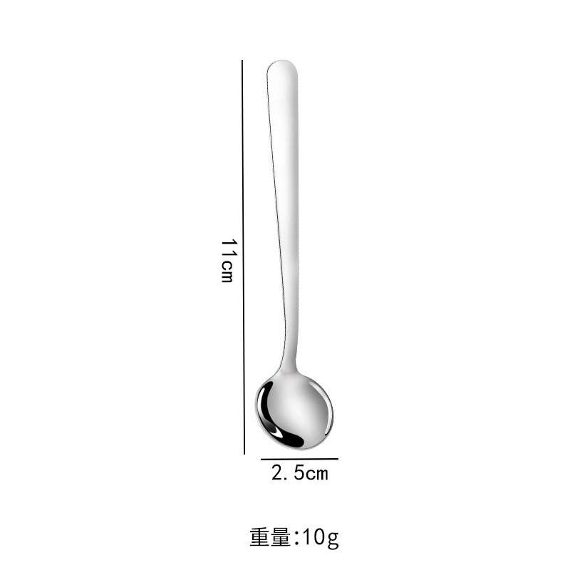 Long Handled Round Stainless Steel Stirring Spoon For Home_voghion.com